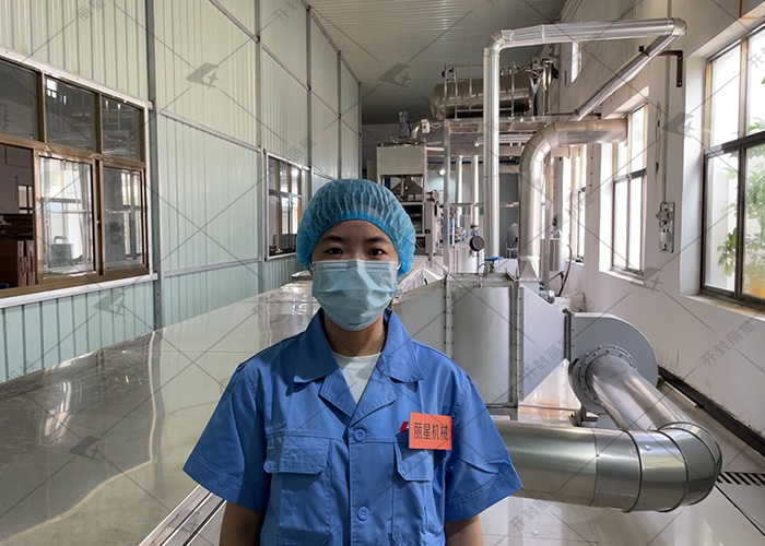 麗星自動化粉皮生產(chǎn)線制作全流程